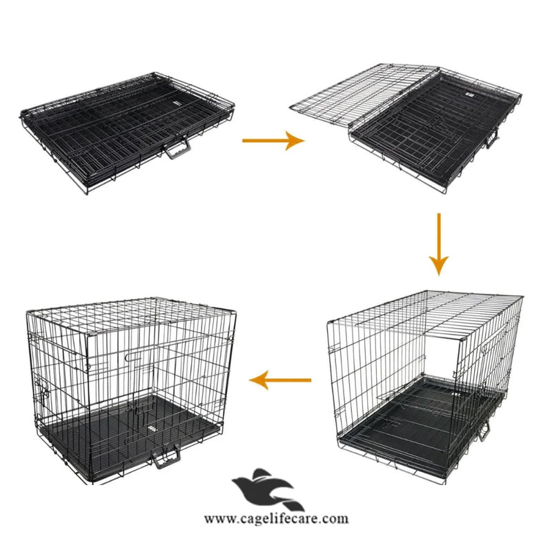 Pets Complete Foldable Cage – Iron Cage for Cats, Dogs, Rabbits & Small Animals