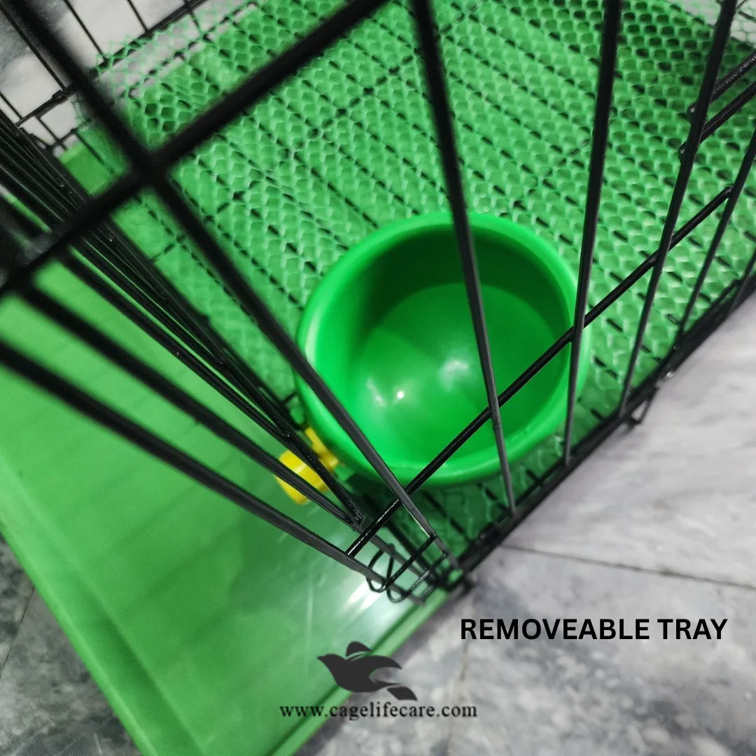 Powder-coated metal cage for small animals