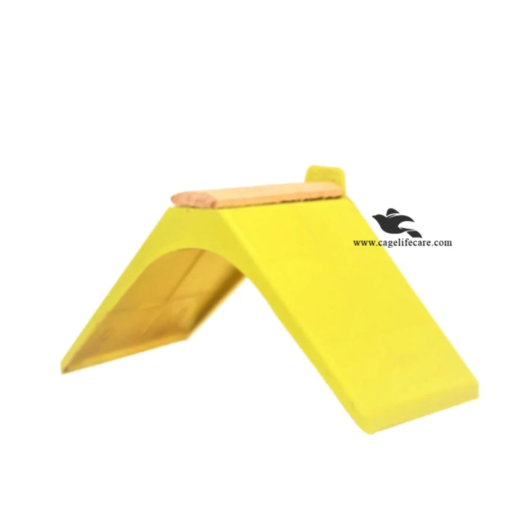 Pigeon Perch Stand - Durable V-Shaped Resting Spot - Yellow Color