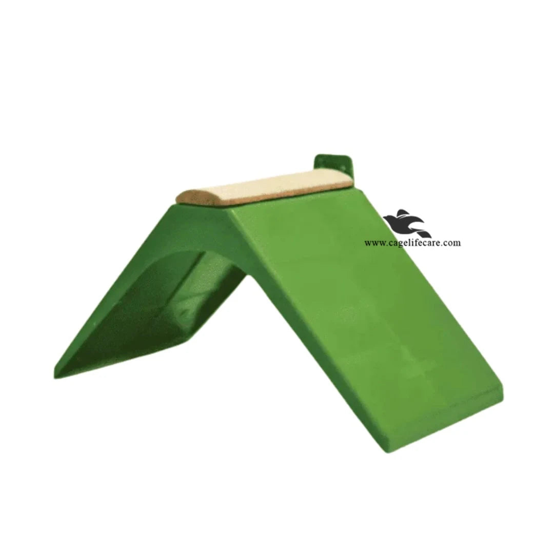 Pigeon Perch Stand - Durable V-Shaped Resting Spot Green Color