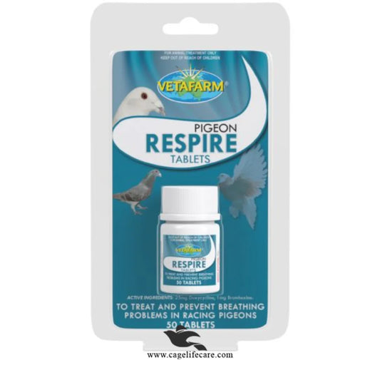 Pigeon Respire Tablets – Respiratory Infection & Airway Mucus Treatment for Pigeons