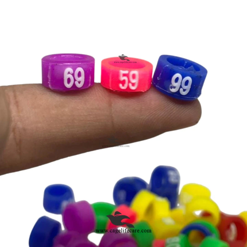 Pigeon Silicone Number Rings – Single Color (Pack of 10)
