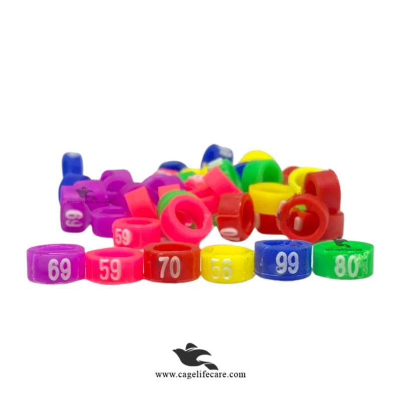 Pigeon Silicone Number Rings – Single Color (Pack of 10)