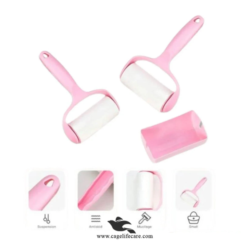 Pink Lint Roller with Dust Cover – Pet Hair & Dust Remover