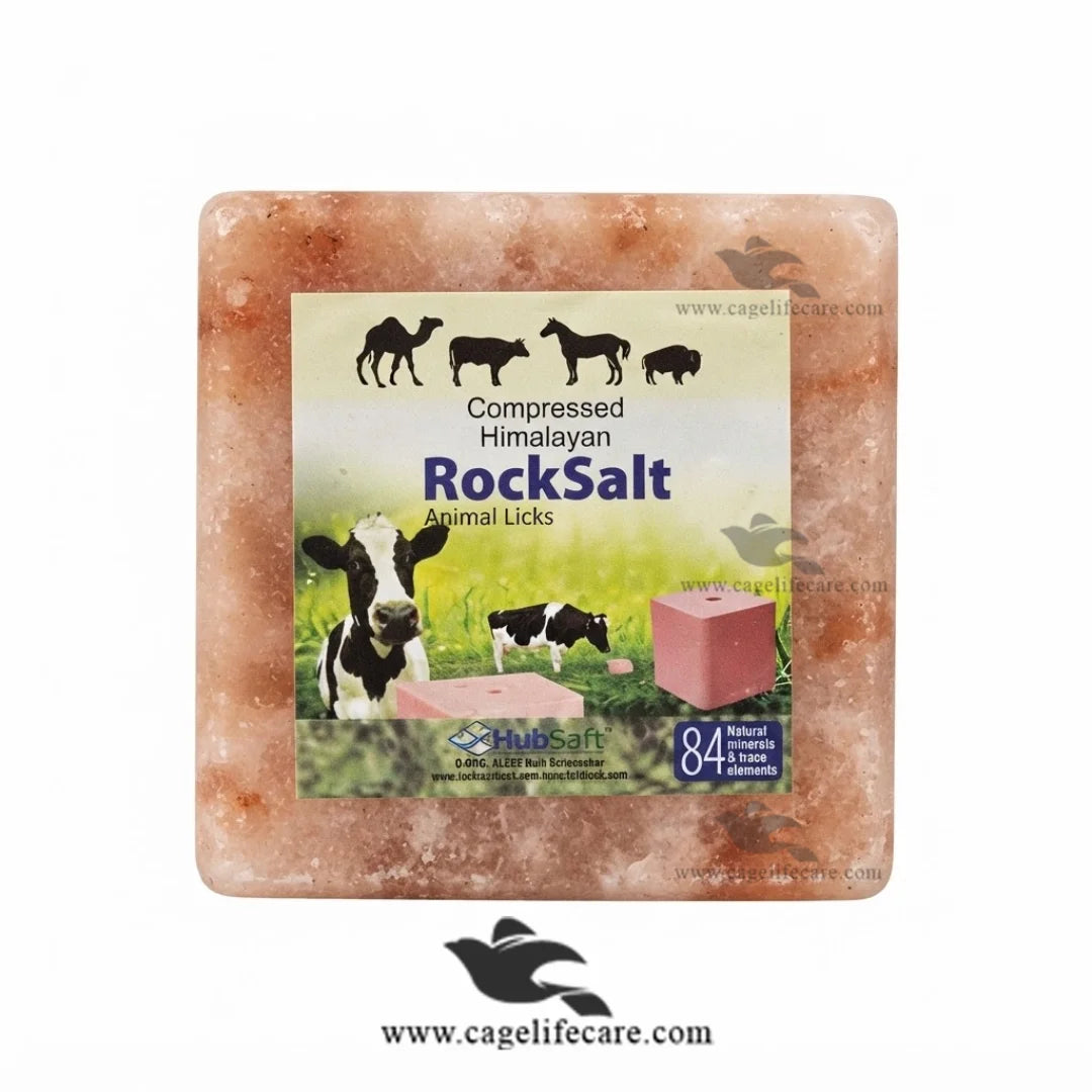 Pink salt block for cattle goats sheep and livestock animals