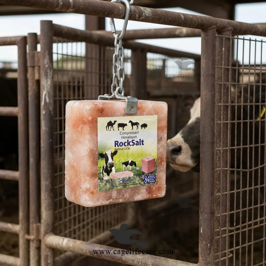 Pink Himalayan salt block for horses and farm animals