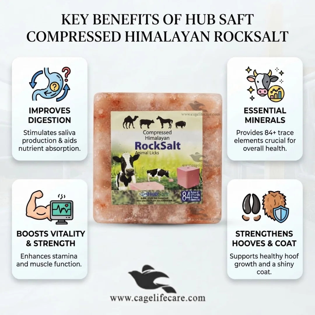 Natural pink salt mineral block for cattle and buffaloes