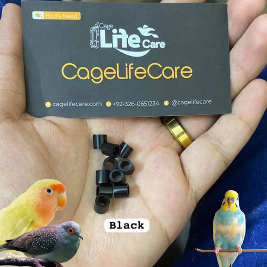 Plastic Cut Rings for Doves, Budgies & Lovebirds – 4mm (Imported) Black Colors Ring 