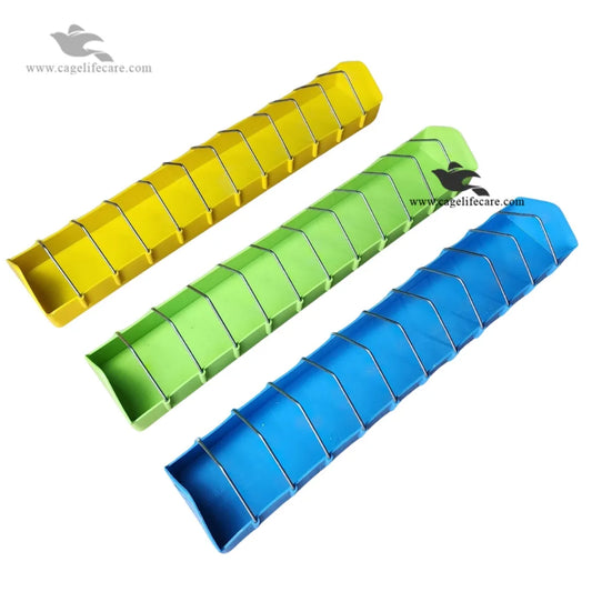 Plastic Grill Feeding Tray - for Pigeons and Poultry 3 Brilliant Colors