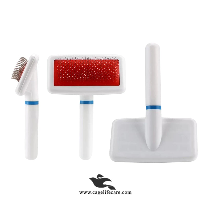 Plastic Small Slicker Brush for Cats & Dogs – Red+White, Grey & Black