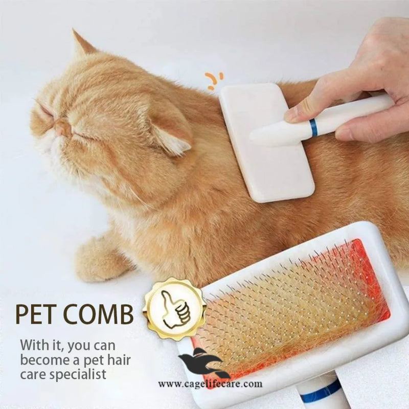 Plastic Small Slicker Brush for Cats & Dogs – Red+White, Grey & Black