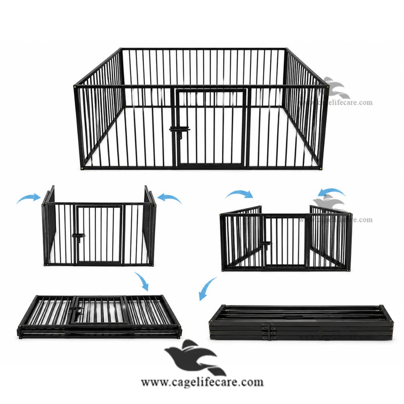 Portable Folding Goat Boundary — Heavy Duty Iron Pen for Goats, Sheep and Calves