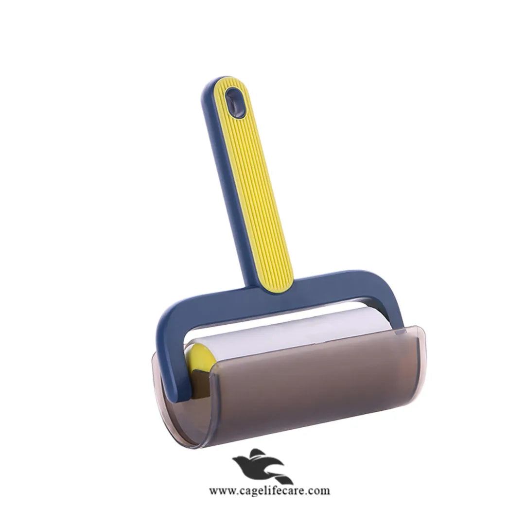 Ergonomic pet hair remover roller with cover