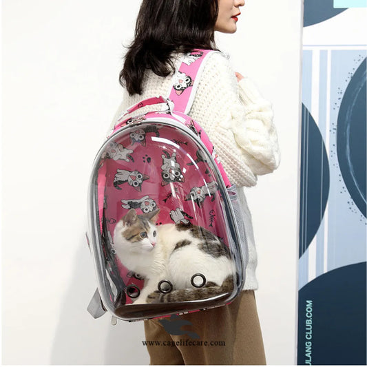 Premium Cartoons Fancy Capsule Design Pet Carry Bag – For Cats & Small Dogs (M#9)