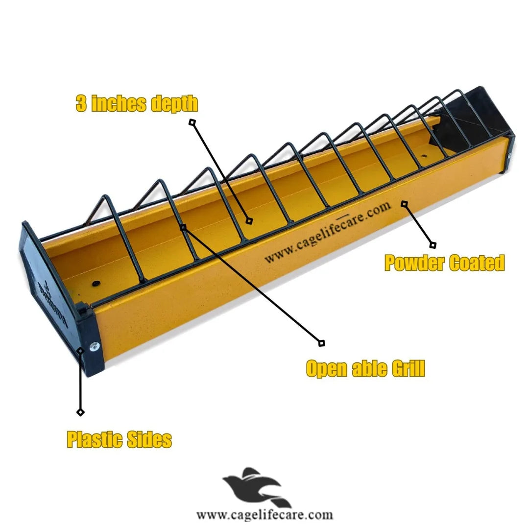 Premium Metal Feeding Tray for Poultry & Pigeons Functions