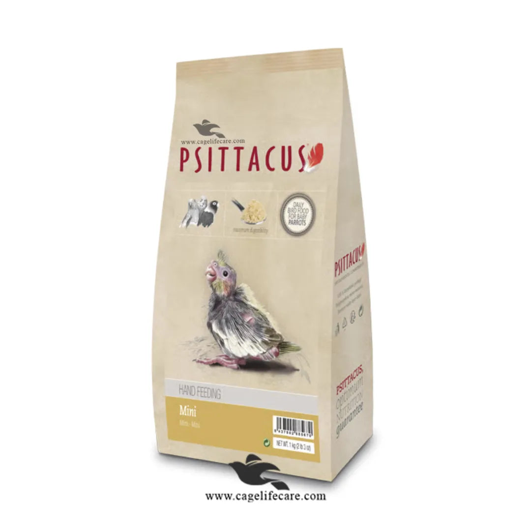 Psittacus Mini – Hand Feeding Formula for Small Birds 1 kg bag and Loose packing