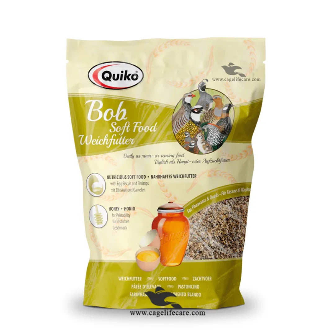 Quiko Bob Soft Feed – For Quail, Pheasants & Ground Birds - 1 Kg Pack