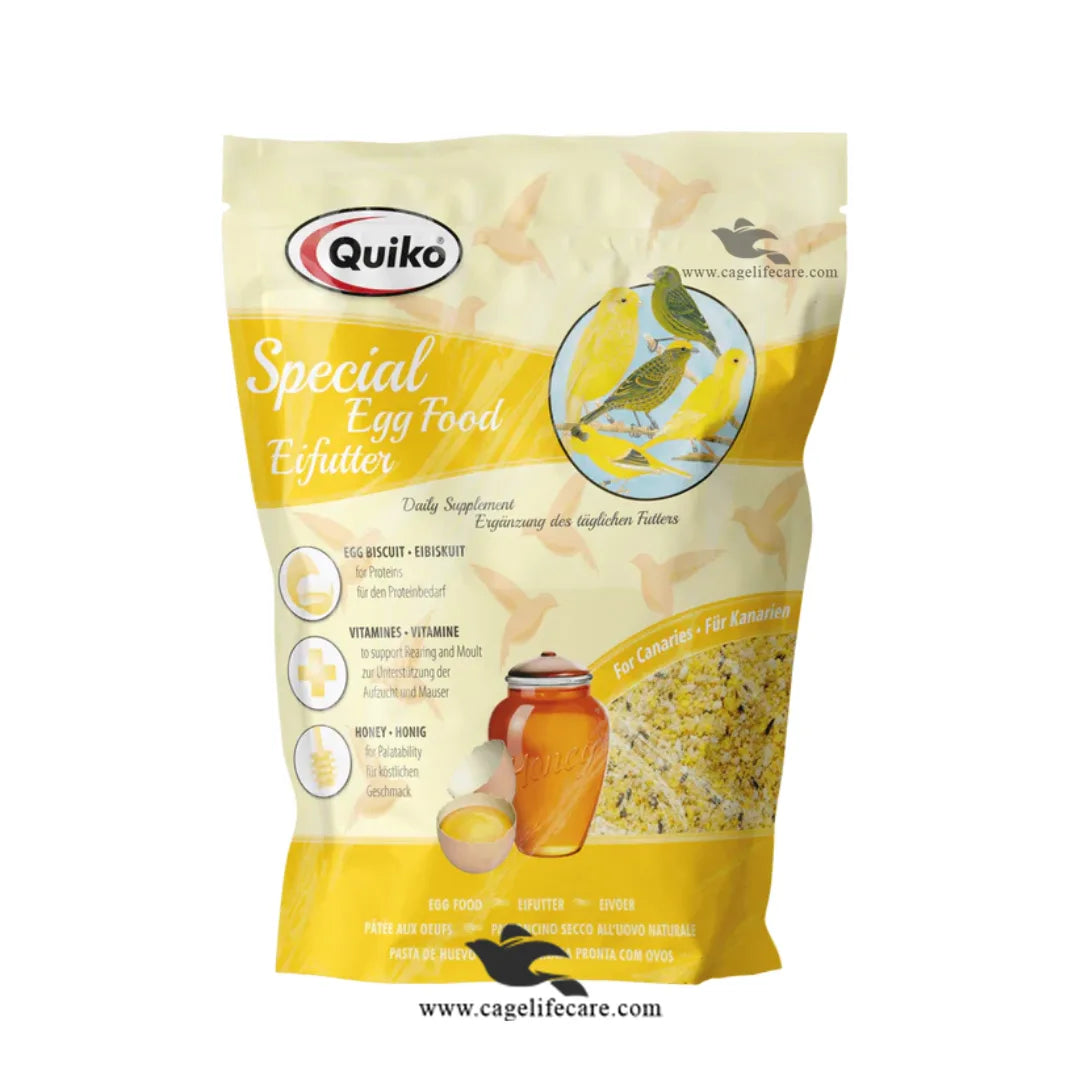 Quiko Special Honey Egg Food – Strength & Rearing Food for Canaries & Finches - 1kg pack