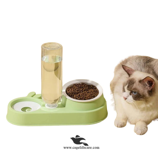 Rabbit Face 2-in-1 Pet Bowl for Cats and Dogs – Front View