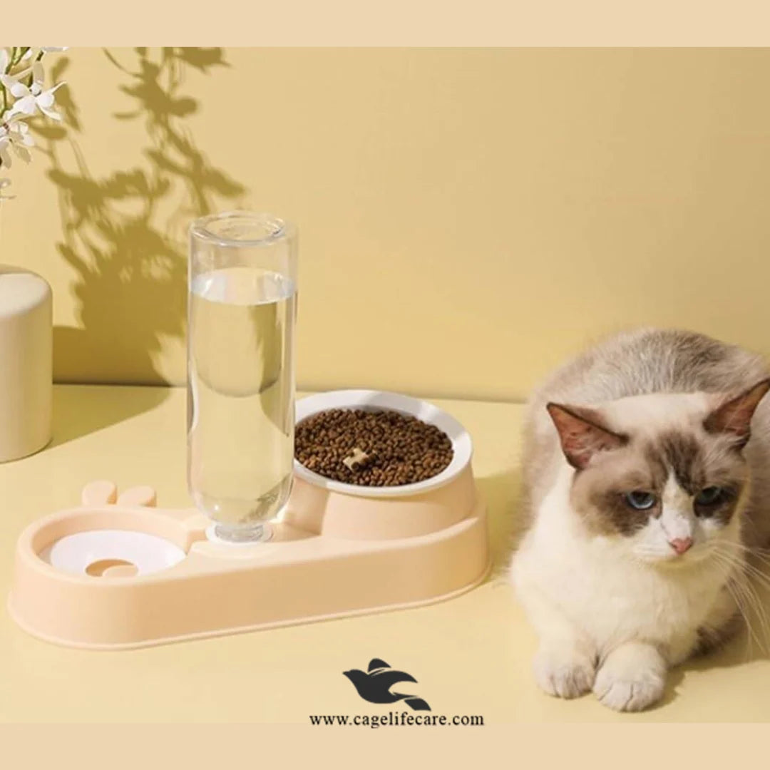 Rabbit Face 2-in-1 Pet Bowl for Cats and Dogs – Front View
