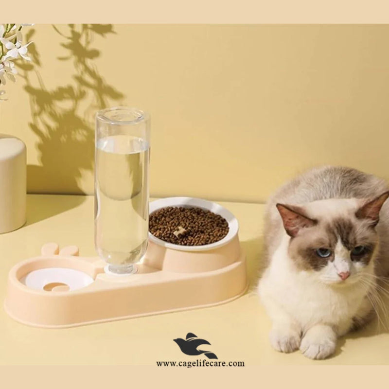 Rabbit Face 2-in-1 Automatic Pet Food & Water Bowl for Cats & Dogs