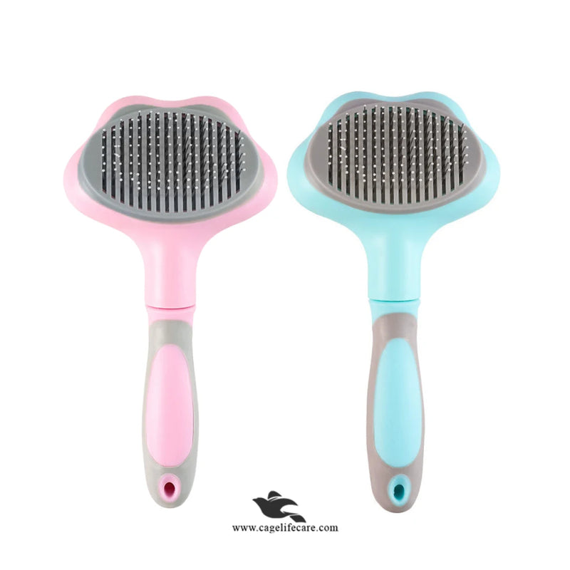 Rabbit Face Push Button Brush for Cats and Dogs – Premium Grooming Tool