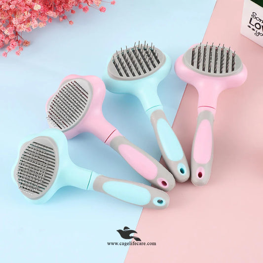 High-Quality Rabbit Brush in Pink for Pet Grooming