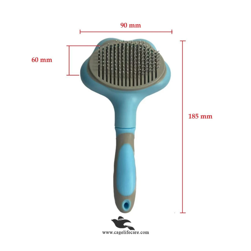 Rabbit Face Push Button Brush for Cats and Dogs – Premium Grooming Tool