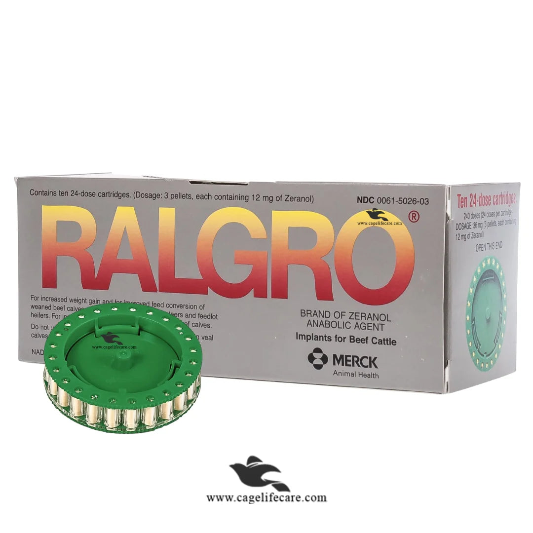 Ralgro MSD Merck 24pc pack for cattle growth