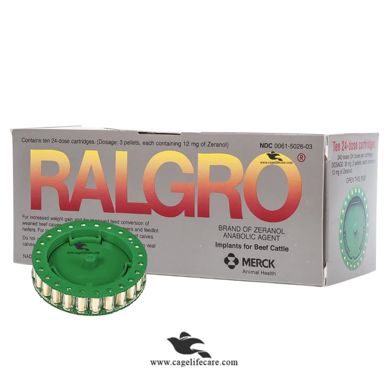 Ralgro Implant MSD ( Merck ) 24pc – Zeranol Subcutaneous Implant for Livestock Growth