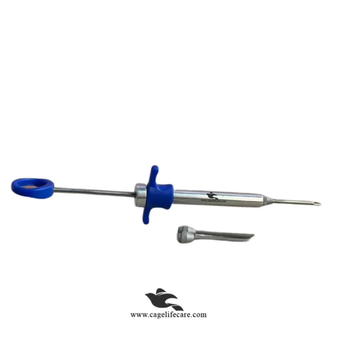 cattle hormone injector plastic and steel body
