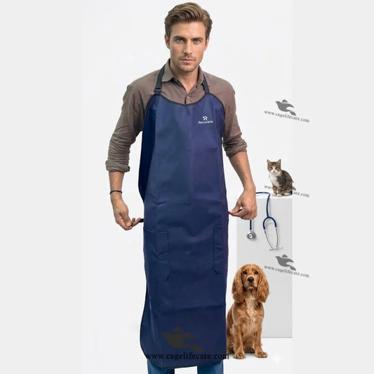 Recasen apron with adjustable collar and 2 pockets for farmers and vets