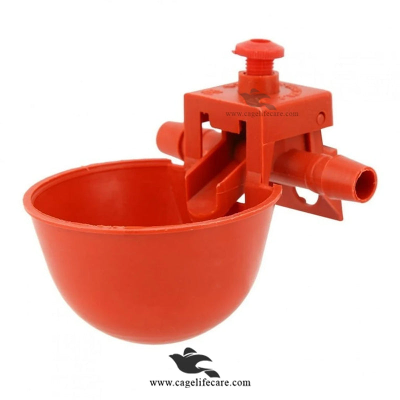Red Auto Water Cup Drinker for Pigeons & Poultry