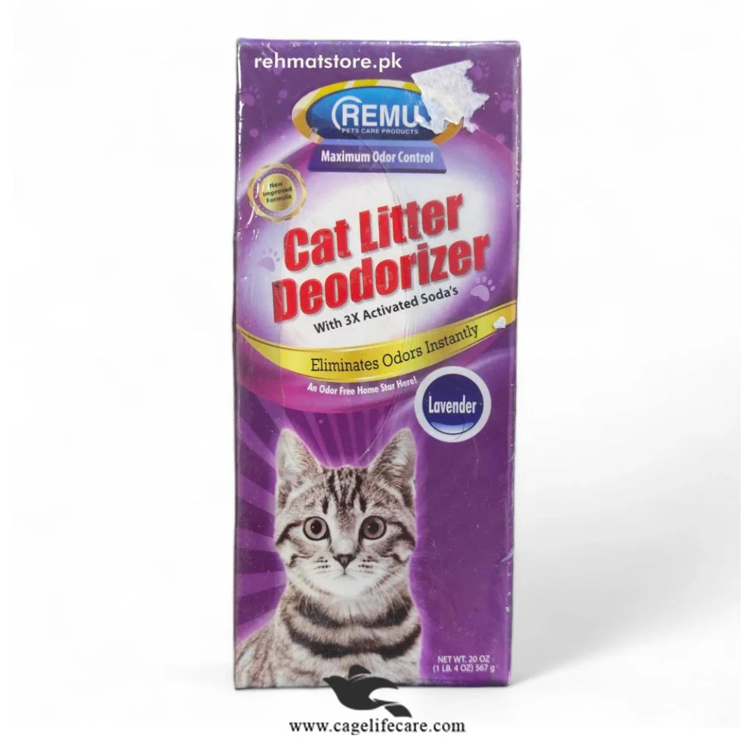 Remu Cat Litter Deodorizer with Activated Soda – 500G LAVENDER