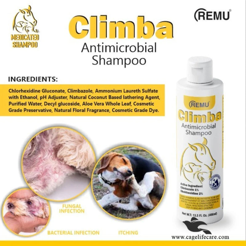 Remu Climba Antimicrobial Medicated Shampoo for Cats & Dogs