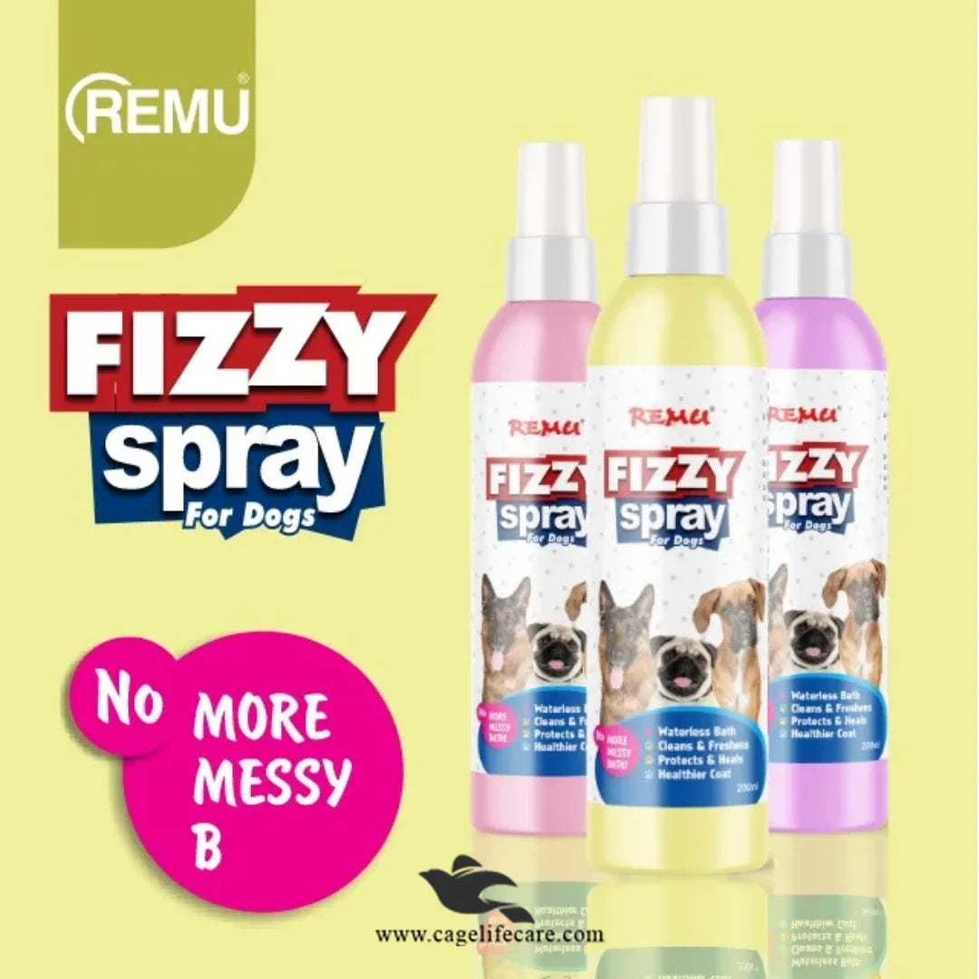 Remu Fizzy Spray Dog 200ml – Waterless Bath