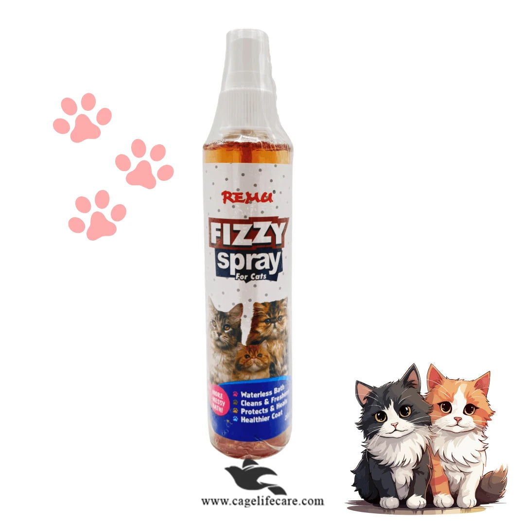 Remu Fizzy Spray Cat & Kitten 200ml – Waterless Bath