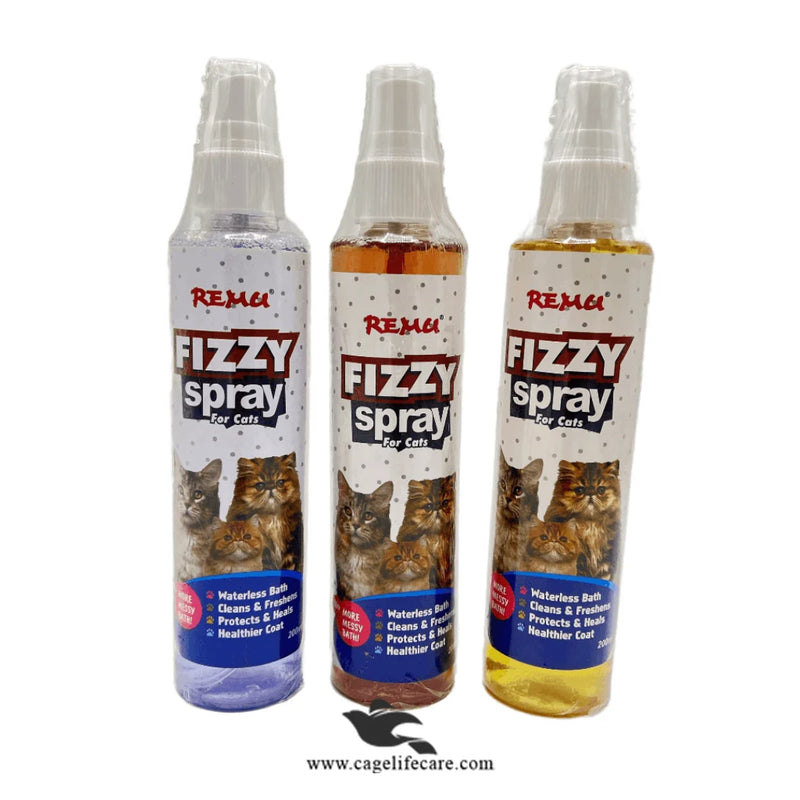Remu Fizzy Spray For Cats & Kitten 200ml – Waterless Bath