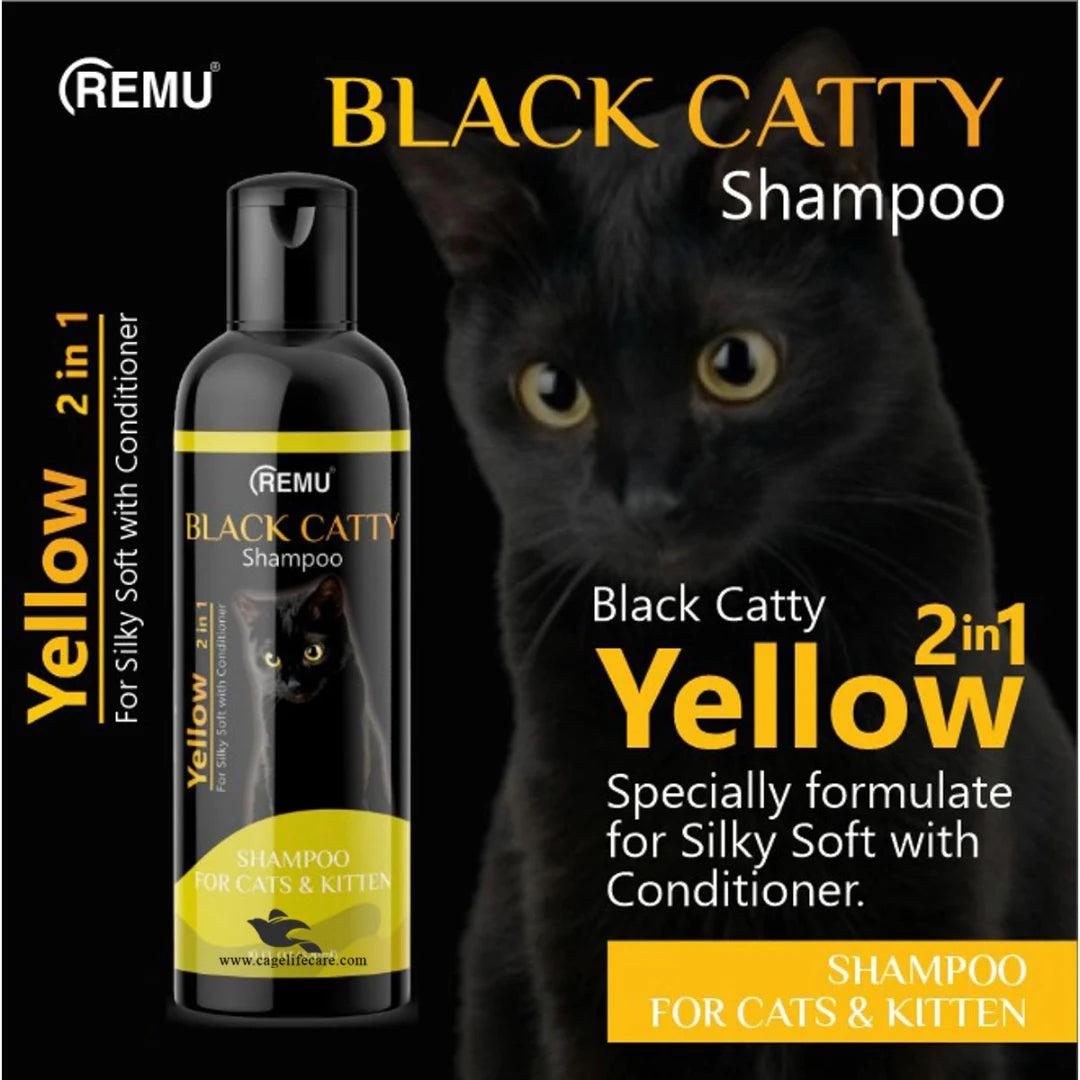 Remu Special Black Catty Shampoo Premium for Cats & Kittens YELLOW