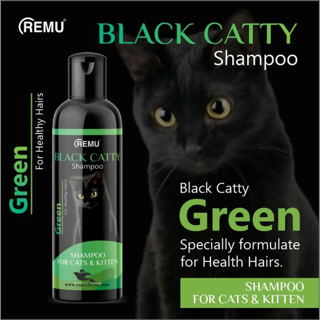 Remu Special Black Catty Shampoo Premium for Cats & Kittens GREEN