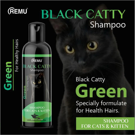 Remu Special Black Catty Shampoo Premium for Cats & Kittens GREEN