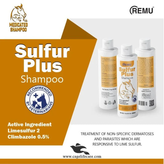 Remu Sulfur Plus Medicated Shampoo for Cats & Dogs