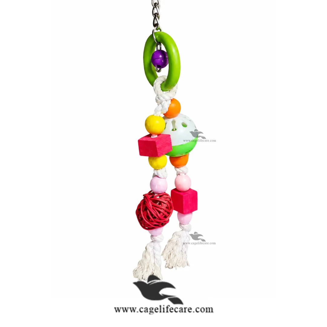 Ring Rope Bird Toy – Jingle Twist Toy for Birds, Fun & Interactive Play