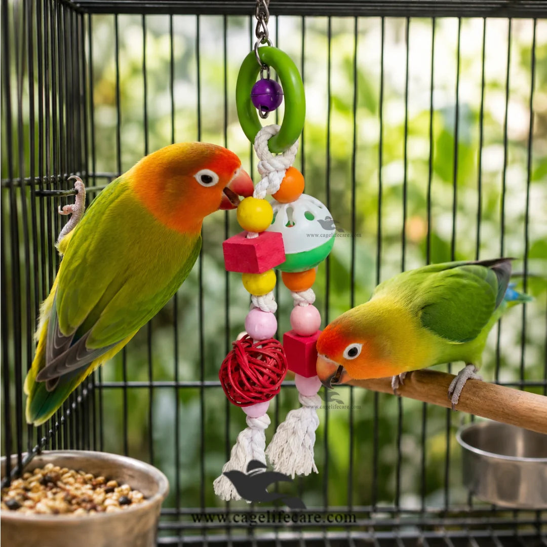 Ring Rope Bird Toy – Jingle Twist Toy for Birds, Fun & Interactive Play