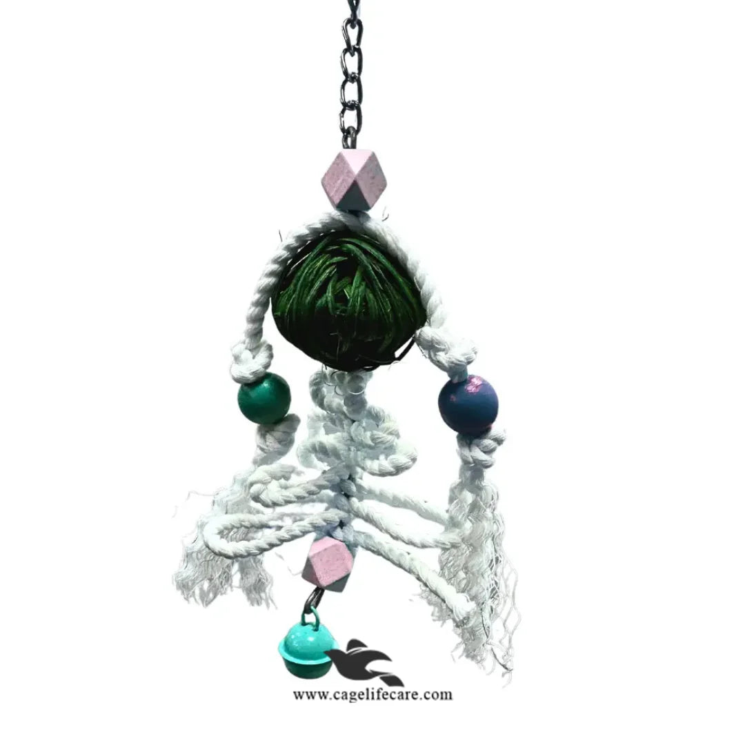 Parakeet climbing rope toy