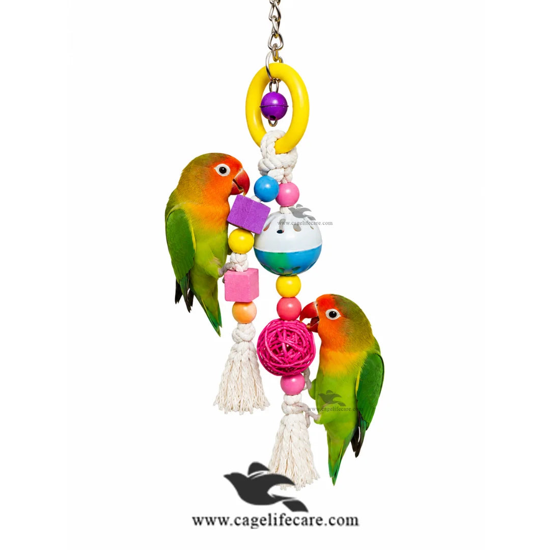 Ring Rope Bird Toy – Jingle Twist Toy for Birds, Fun & Interactive Play