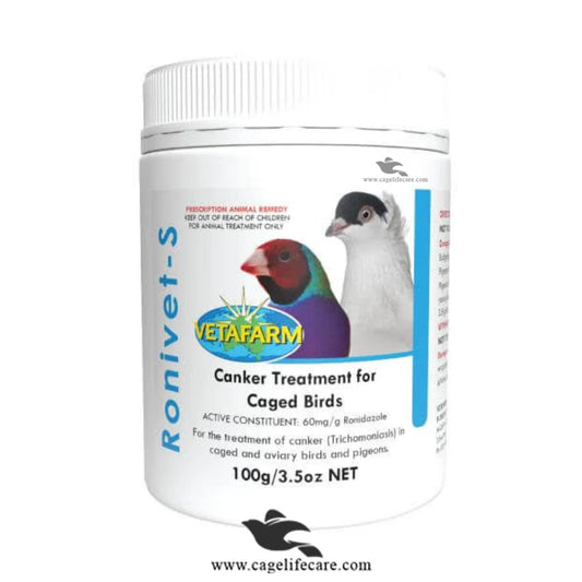 Ronivet S – Canker Treatment for Cage Birds 100g Box 