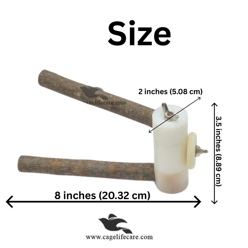 Rotating Wing Nut Perches – Natural Tree Branches For Birds