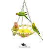 Round Beads Bird Sitting Toy with Natural Wood