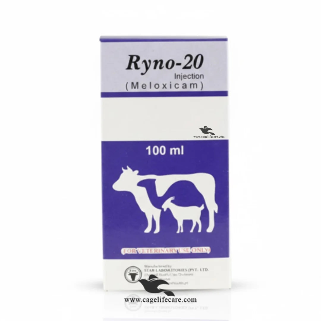 Ryno 20 Injection Meloxicam pain relief for livestock